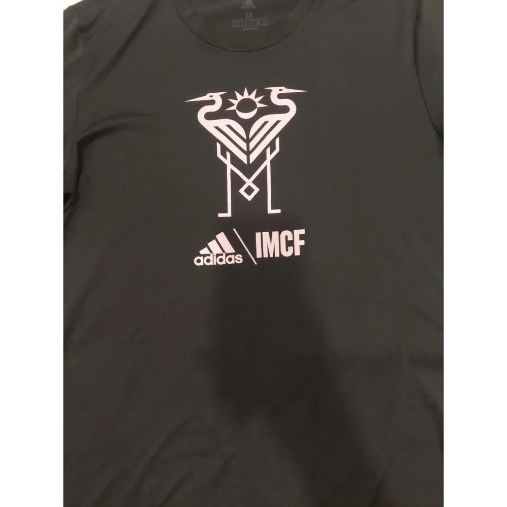 Inter Miami FC Men's Club Icon Pregame T-Shirt Training Jersey - Black Medium